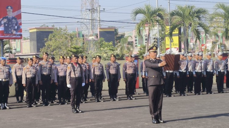 Anggota Polres Blora gelar upacara Hari Kesaktian Pancasila. RMOL Jateng