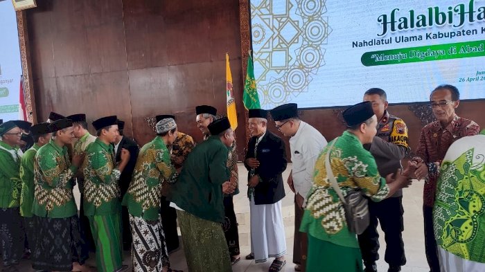 Acara halal bi halal PC NU Karanganyar di pendopo rumah dinas Bupati. Dian Tanti/RMOLJateng