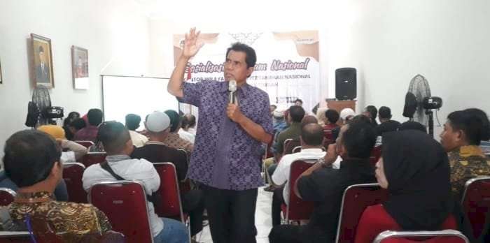 Riyanta, Anggota Komisi II DPR RI saat Sosialisasi Program Nasional bersama Kantor Wilayah BPN Provinsi Jawa di Pati. Arif Edy Purnomo/RMOLJateng