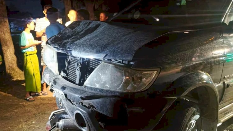 Mobil dinas milik Pemkab Grobogan saat terlibat kecelakaan di Penawangan Grobogan. Dok RMOLJateng