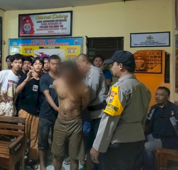 Pelaku pencurian, BN (23) warga Kec. Bergas yang nyaris dimasa warga itu diamankan Polsek Kaliwungu, Kabupaten Semarang. Erna Yunus B/RMOLJateng