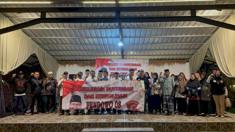 Deklarasi tokoh masyarakat Kabupaten Tegal yang tergabung dalam Pendawa 08 untuk Sudaryono di Pilgub Jateng 2024.
